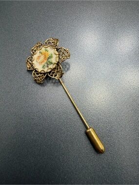 Vintage Petit Point Brooch